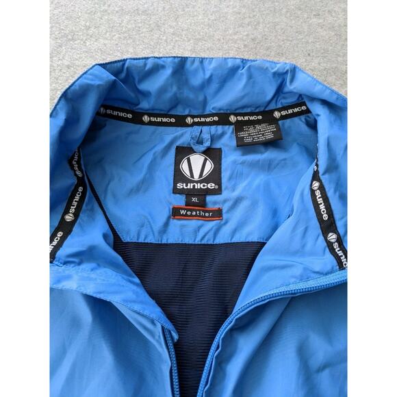 Sunice Windbreaker Jacket Mens Size XL Blue 1/4 Zip Lightweight Golfing - Picture 3 of 8